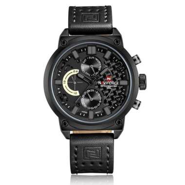 Jam Tangan Pria Naviforce 9068 Original NF 9068 Hitam Abu