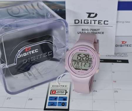 Jam Tangan Wanita Digitec 7082 Digital Original-Hitam Ungu