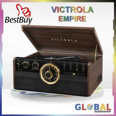 Victrola Empire Turntable Vinyl Player + Cassette CD Radio Bluetooth