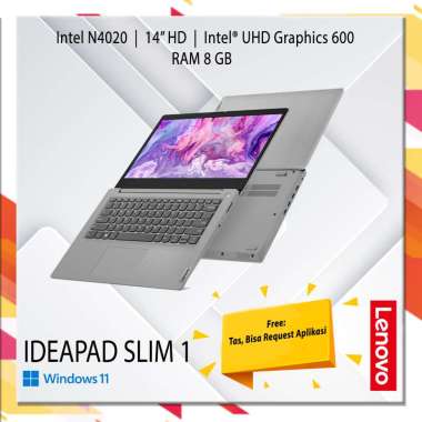 LAPTOP LENOVO IDEAPAD SLIM 1 N4020 8GB 256GB WINDOWS 11 PROFESSIONAL