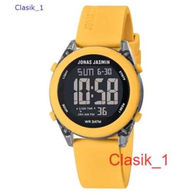 Original 100% Jam Tangan Wanita Digital Jonas Jasmin tahan air Kuning