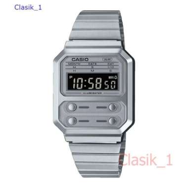 Original 100%!! CASIO A100WE-7BDF Jam Tangan Unisex Digital