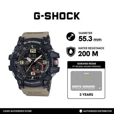 Casio G-Shock MUDMASTER Twin Sensor Jam Tangan Pria GG-1000-1A5DR Black/Brown