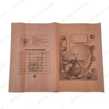 isi 10 pcs Sampul Buku Kertas Coklat Kuarto Boxy / Sampul Buku Tulis Kecil Kwarto Boxi Perkalian Mur