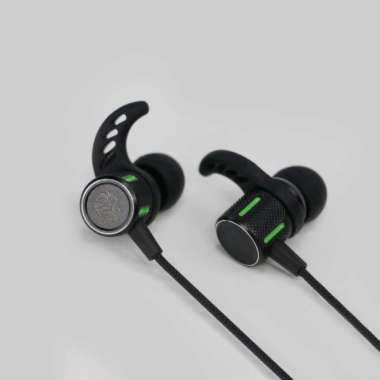 Rexus EP5 Earphone Gaming In-ear dengan Mikrofon - Hitam Hijau dan Biru