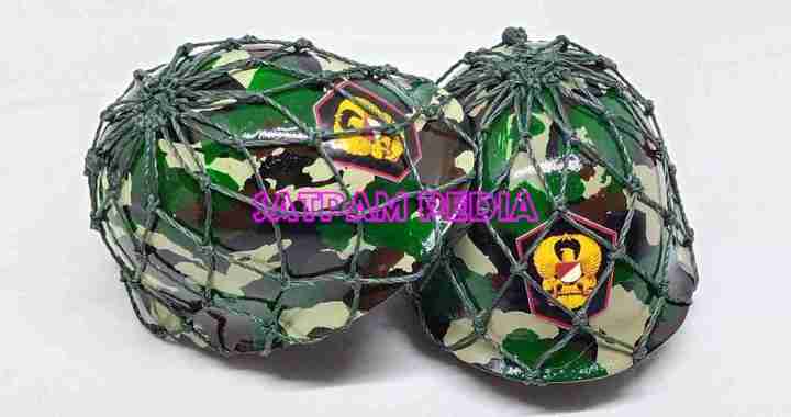 Miniatur Helm TNI AD - Pajangan Helm TNI AD