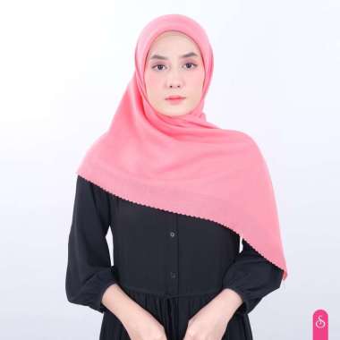 Ansania Premium Scarf - Haraa Voal Laser Cut - Hijab Kerudung Segiempat with Pouch 110 x 110 SALEM M