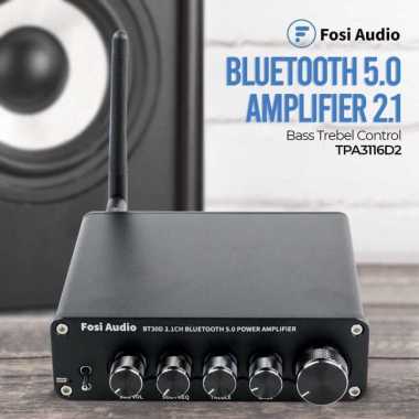Fosi Audio Bluetooth 5.0 Amplifier 2.1 with Bass and Treble Control