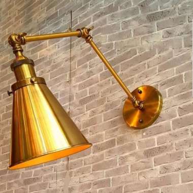 FL 031 LAMPU DINDING GOLD MODERN MEWAH E27 MODEL TEKUK