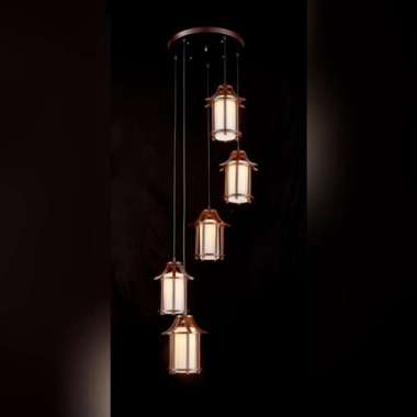 FL 6627 / 5 LAMPU GANTUNG HIAS VOID MINIMALIS ANTIK LAMPU TANGGA