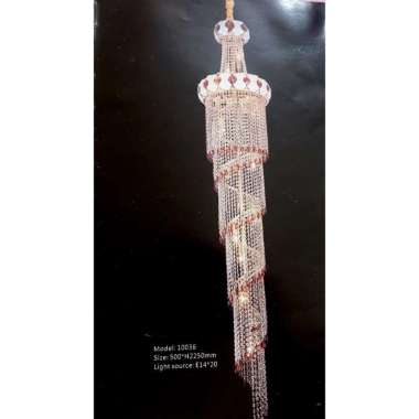 LAMPU GANTUNG KRISTAL 10036 / LAMPU HIAS / LAMPU VOID TANGGA