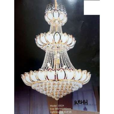 LAMPU GANTUNG KRISTAL 10024 / LAMPU HIAS / LAMPU VOID TANGGA