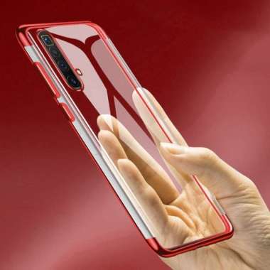REALME X3 / X3 SUPERZOOM CASE PLATING CAFELE SOFTCASE COVER TPU CLEAR - MARKMARKET X3 SUPERZOOM. MERAH.