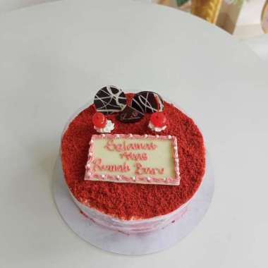 Red Velvet Circle Cake kue kacang kue redvelvet cake birthday ultah