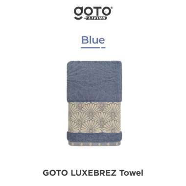 Goto Luxebrez Bath Towel Handuk Mandi Lembut Halus Motif Dewasa BLUE