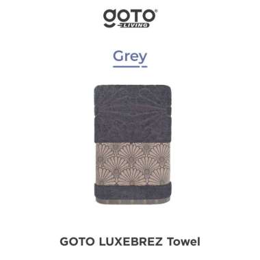 Goto Luxebrez Bath Towel Handuk Mandi Lembut Halus Motif Dewasa GREY