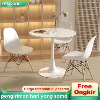 Meja Bulat Meja Tamu Meja Cafe M 80*80*74CM