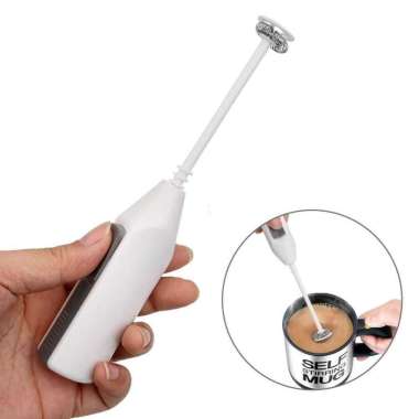Hand Mixer Mini Pengocok Telur Kopi Milk Frother Battery 16310 Bottle Kopi Plastik Adukan Minuman Pe