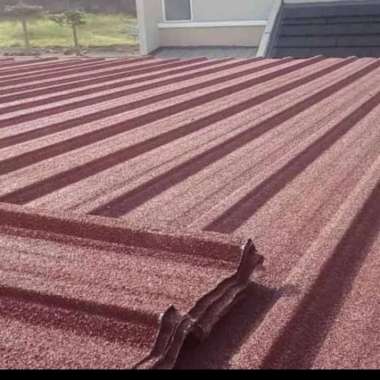 Seng Spandek Spandeck Gelombang Besar Lebar 75 cm Tebal 0.25 mm Merah - 6 Meter 3 Meter