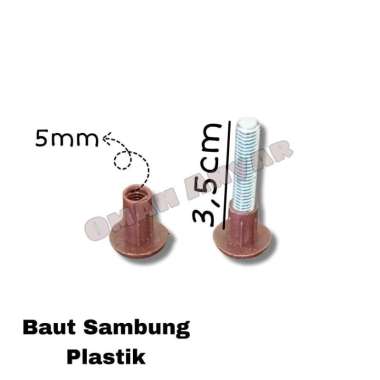 Baut Sambung Besi Plastik Bolt BUKAN Baut Knockdown Plastik