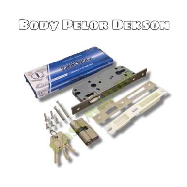 Kunci Pintu Bodi Pelor Mesin Lock Body Stainless Steel Dekson 8485 RL Pelor+Silinder