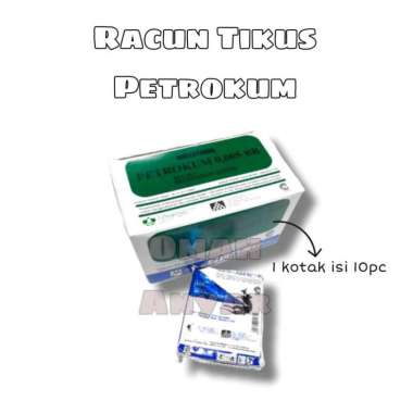 Racun Tikus Original PETROKUM 0,005 BB Umpan Pembasmi Hama Curut