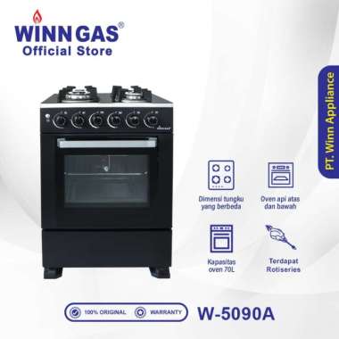 Winn Gas Kompor Freestanding + Oven Grill W5090A - Hitam