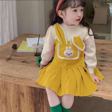 HYERI DRESS 3-4 tahun mustard