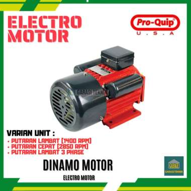 Dinamo Elektromotor PRO-QUIP YC90S-4(1HP) RPM 1400 1phase - Putaran Lambat