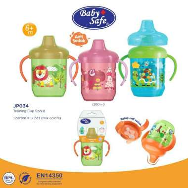 Baby Safe Cup Spout 250 ML - JP034 Hijau