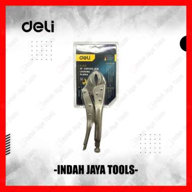 DELI DL2001 Tang Buaya Bengkok 10 Inch - Jepit Locking Plier Vice