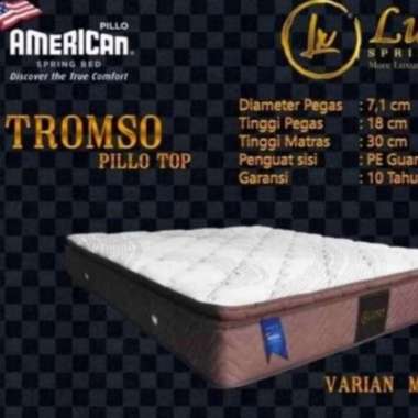 matras spring bed American tromso UK 160 x 200 x 30 cm terbaru