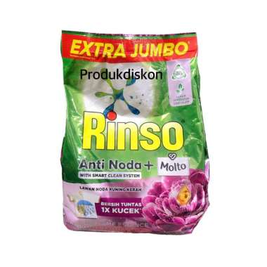 Promo Harga Rinso Anti Noda Deterjen Bubuk + Molto Purple Perfume Essence 1800 gr - Blibli