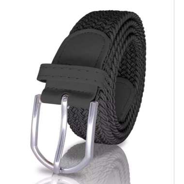 Ikat Pinggang Pria Wanita Model Anyam / Ikat Pinggang karet Hitam