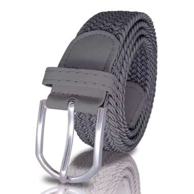 Ikat Pinggang Pria Wanita Model Anyam / Ikat Pinggang karet Abu