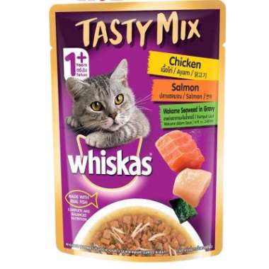 WHISKAS TASTY MIX CHICKEN SALMON 70GR