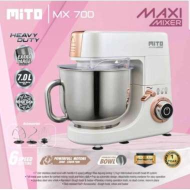 MITO Stand Mixer MX 700 - Standing Mixer 7L Mito MX700 - Mito MX 700 WHITE