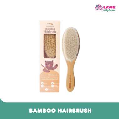Tropee Bebe Premium Bamboo Hairbrush & Comb Set, Spesifikasi Bamboo HairBrush 1pcs