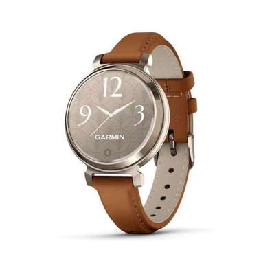 JAM TANGAN GARMIN SMARTWATCH WANITA LILY 2 CLASSIC CREAM GOLD/TAN LILY2 JAM TANGAN DIGITAL WANITA JA