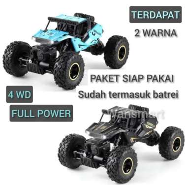 MOBIL REMOTE RC 4WD OFFROAD METAL 2,4GHZ MAINAN ANAK REMOT KONTROL BAWAAN+CADANGAN JEEP OFFROAD
