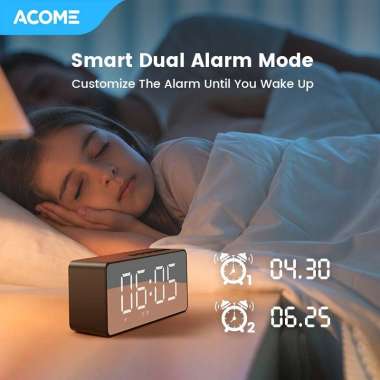 ACOME A17 Bluetooth Speaker with LCD Clock Alarm n Microsd Slot BT5.2