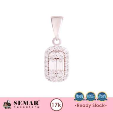 Liontin Emas Emeralda White Gold 17K Semar Nusantara
