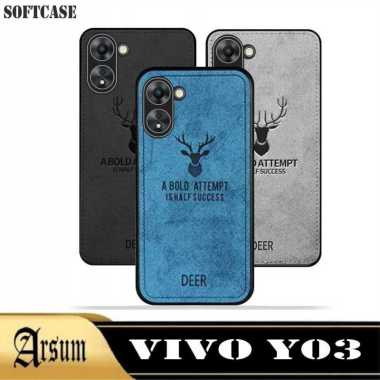 PROMO Case DEER VIVO Y03 Softcase silikon terbaru VIVO Y03 BIRU