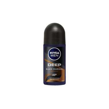 Promo Harga Nivea Men Deo Roll On Deep Black Charcoal Espresso 50 ml - Blibli