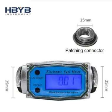 Water Flow Meter 1 Inch Turbine Digital 1 Inci Solar NPT Fuel Diesel