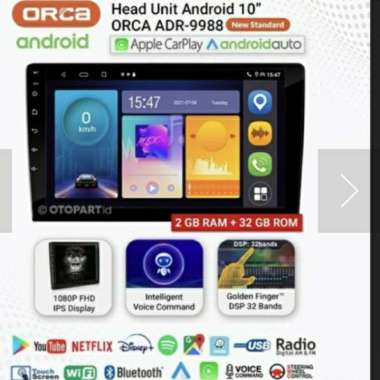 TV ANDROID 9 INCH ORCA ADR 9988 HEAD UNIT ANDROID AUTOCAR PLAY 9 inch