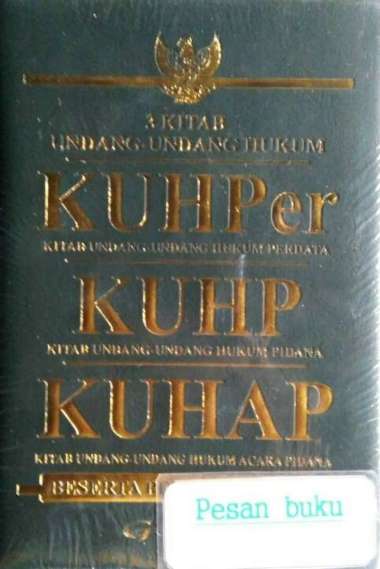 Buku 3 Kitab Undang- undang Hukum KUHPer, KUHP, KUHAP Multivariasi Multicolor