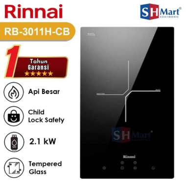 KOMPOR TANAM LISTRIK INDUKSI 1 TUNGKU RINNAI RB-3011H-CB / RB3011HCB SAFETY DEVICE