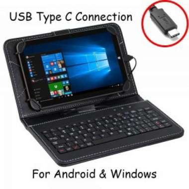 UNIVERSAL KEYBOARD CASE USB TYPE C ANDROID WINDOWS TABLET 9 INCH