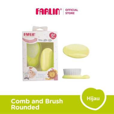 Farlin Comb & Brush Rounded 0m+/ Sisir Bayi Hijau